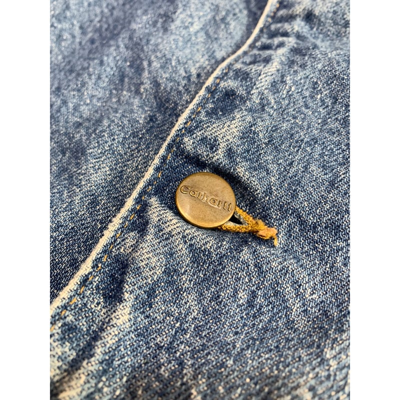 90s carhartt DENIM CHORE COAT MADE IN USA 🇺🇸 Si 90s carhartt DENIM CHORE COAT MADE IN USA 🇺🇸 Si