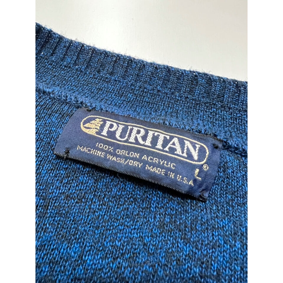80s PURITAN ORLON ACRYLIC CARDIGAN MADE IN USA