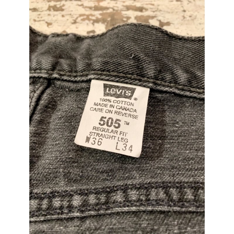 00s Levi's 505-0260 BLACK DENIM MADE IN CANADA ...