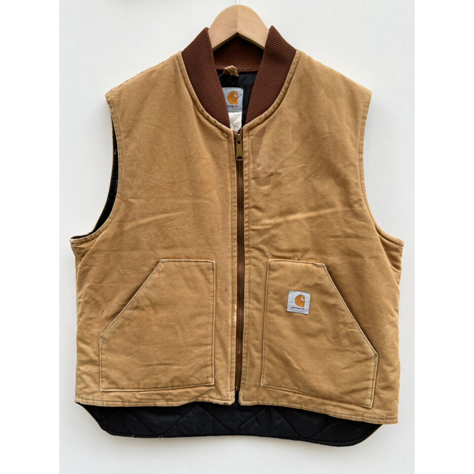 CARHARTT ダックベスト M ブラウン カーハート DUCK VEST Carhartt カーハート ワークベスト CARHARTT RELAXED FIT WASHED