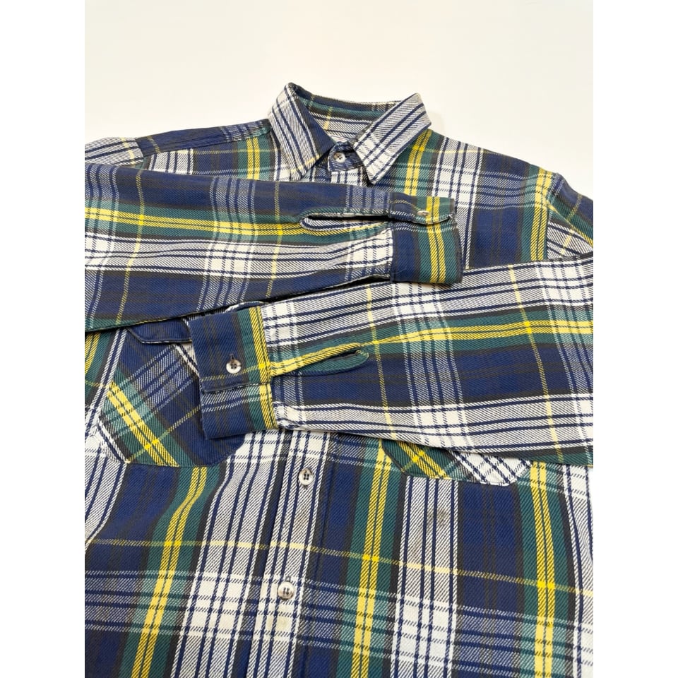 トップス DAKOTA 80s L/S Checked Flannel Shirt XL. Vintage 1980'S DAKOTA long-sleeved flannel check shirt size L