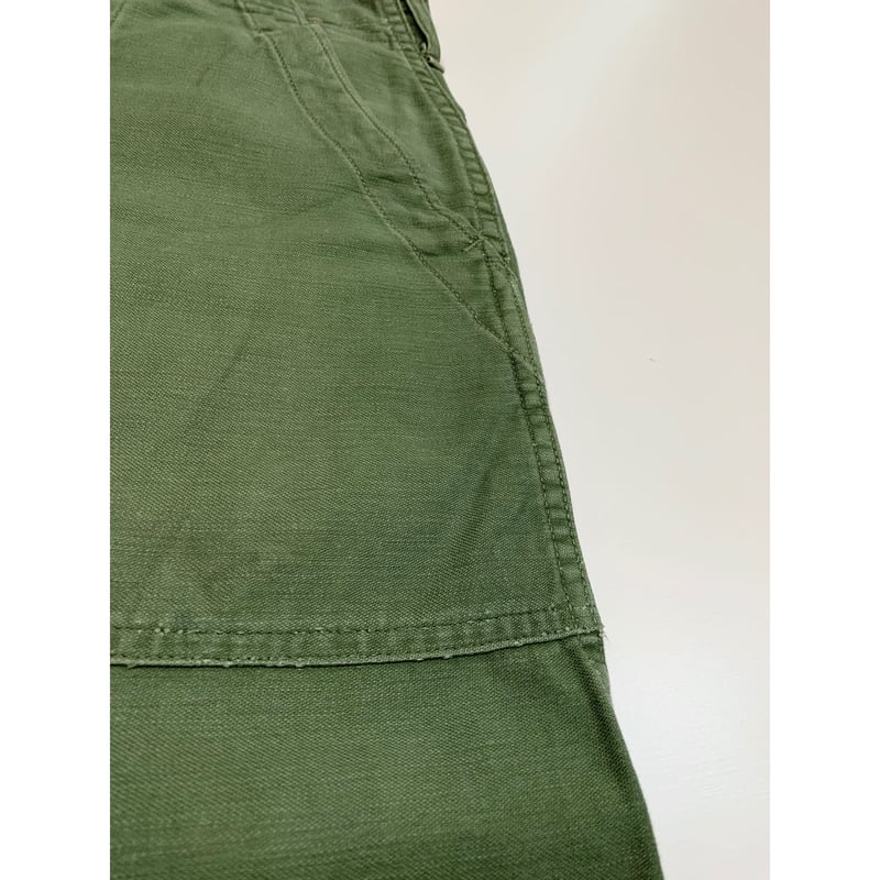 60s US ARMY OG-107 COTTON SATEEN BAKER PANTS Si