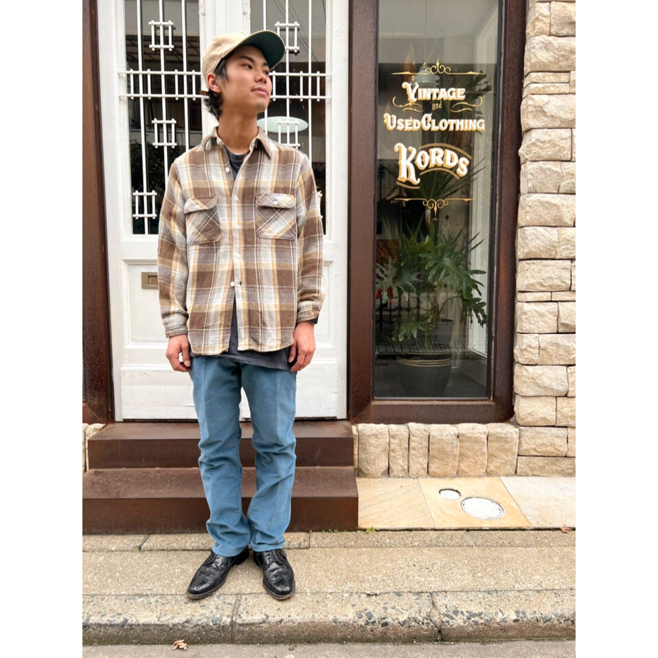 60s〜70s GRANTS FLANNEL SHIRT Size M | KORDS