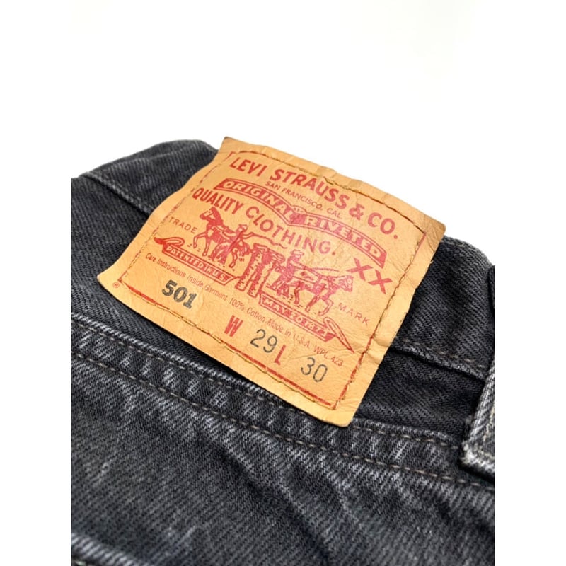 90s Levi's 501-0660 BLACK DENIM PANTS MADE IN U