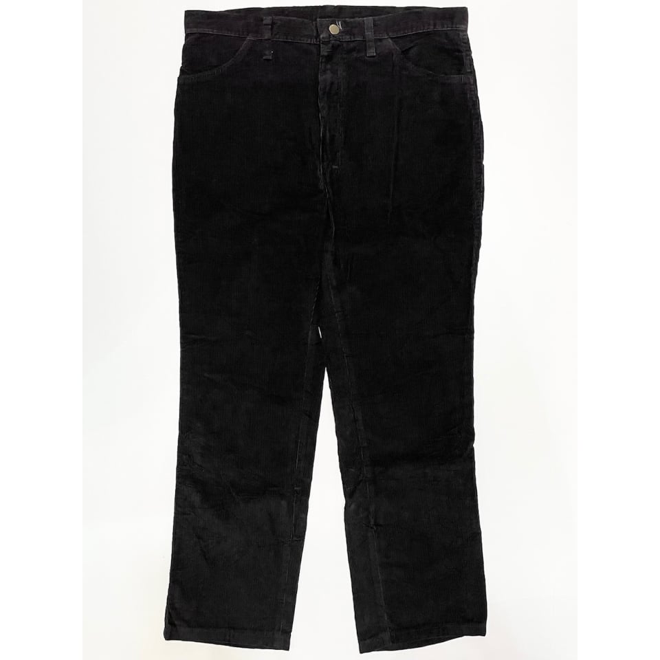 usa製　RUSTLER ブラック コーデュロイ 80s USA製 RUSTLERラスラー コーデュロイパンツ 黒 30☆Wrangler