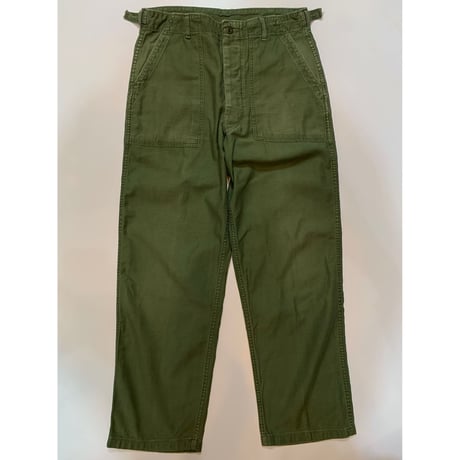 64s US ARMY OG-107 COTTON SATEEN BAKER PANTS Size W33L31