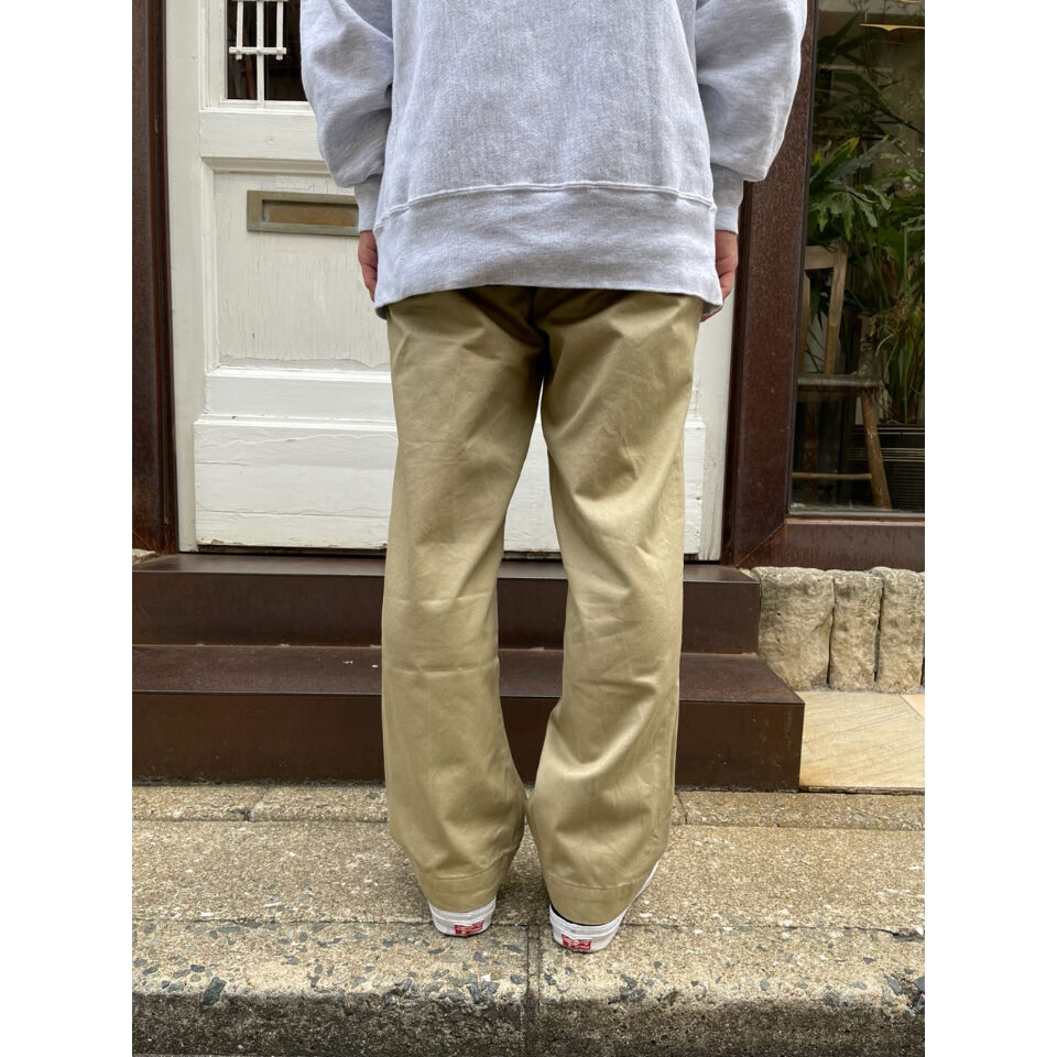 70s US ARMY KHAKI TROUSERS Size W30L30→W30L29 |