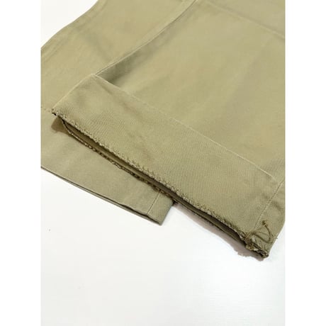 70s US ARMY KHAKI TROUSERS Size W36L32→W35L31