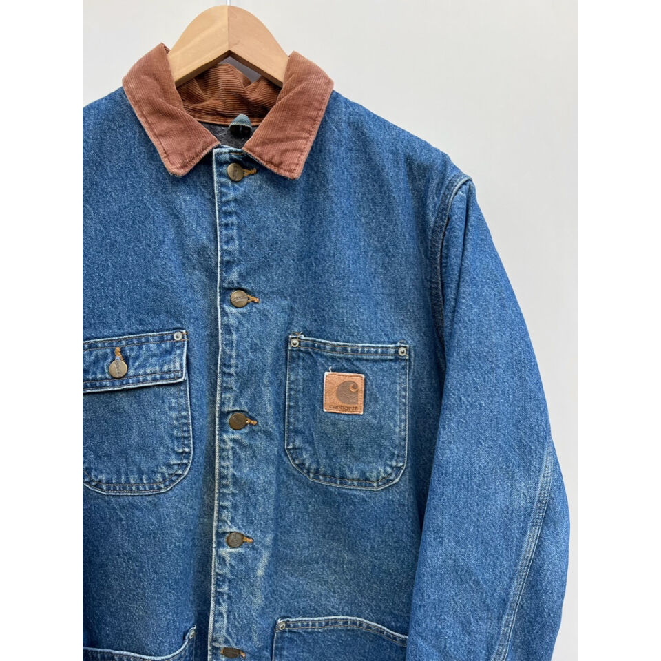 90s carhartt DENIM CHORE COAT MADE IN USA 🇺🇸 Si