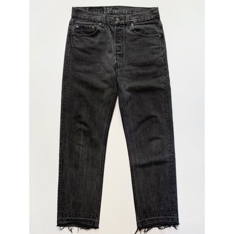 90s Levi’s 501-0660 "CUT OFF" BLACK DENIM PANTS MADE IN USA 🇺🇸 Size W32L32→W31L30