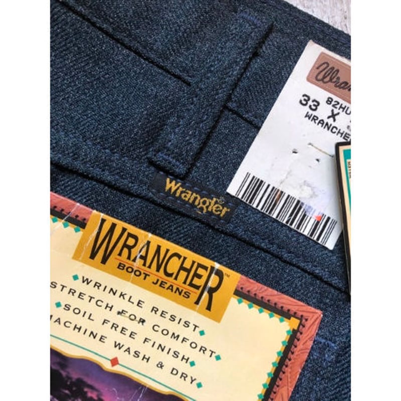 Wrangler ランチャー made in USA w29 l30 POST JUNK / 70's～ WRANGLER USA製 ブラック ランチャーブーツ