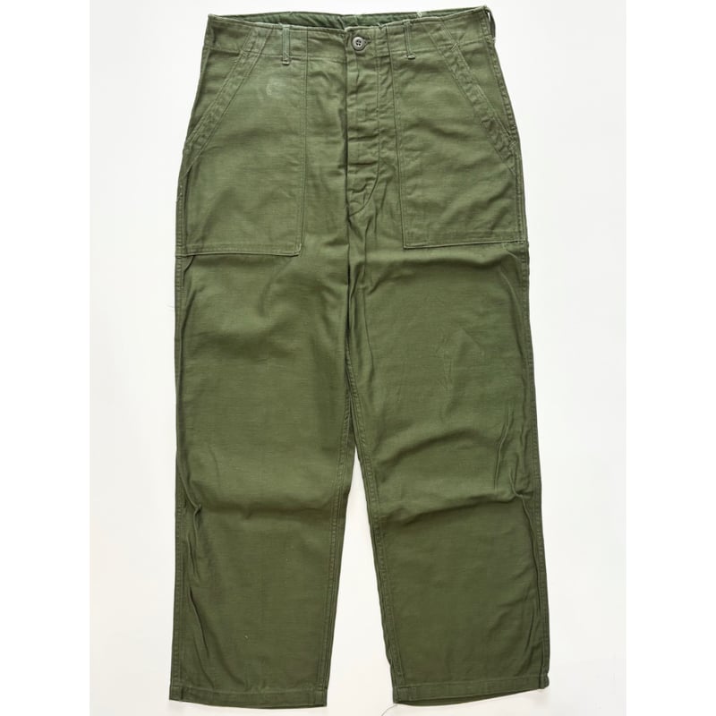 60s US ARMY OG-107 COTTON SATEEN BAKER PANTS Si