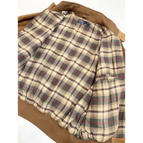 90s Ralph Lauren SUEDE HARRINGTON JACKET Size XL