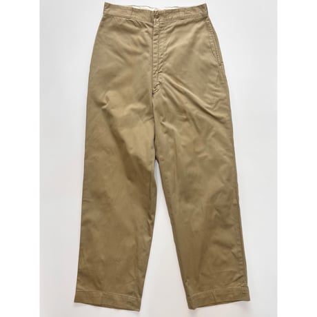 60s US ARMY KHAKI TROUSERS Size W32L33→W30L30