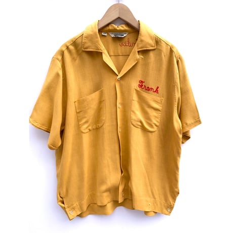 60s ANGELTOWN BOWILING SHIRT MADE IN USA🇺🇸 Size L