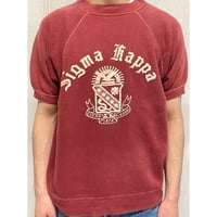 60s "SIGMA KAPPA" VINTAGE S/S SWEAT Size M程