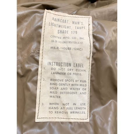 62s US ARMY LIGHTWEIGHT RAIN COAT Size 36REGULAR