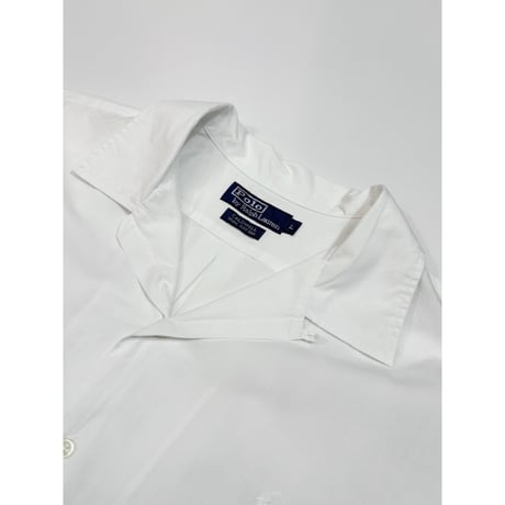 90s Ralph Lauren "CALDWELL" S/S OPEN COLLAR SHIRT Size L