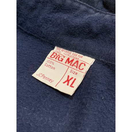 70s BIGMAC "ONE COLOR LABEL" CHAMOIS CLOTH SHIRT Size XL