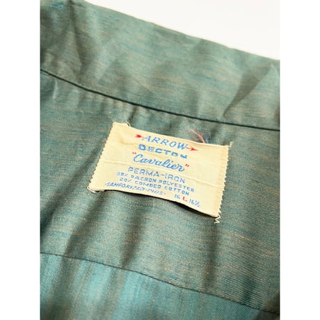 70s ARROW OPEN COLLAR SHIRT Size L