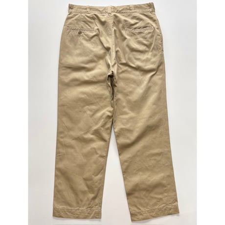 70s US ARMY KHAKI TROUSERS Size W34L29→W32.5L28