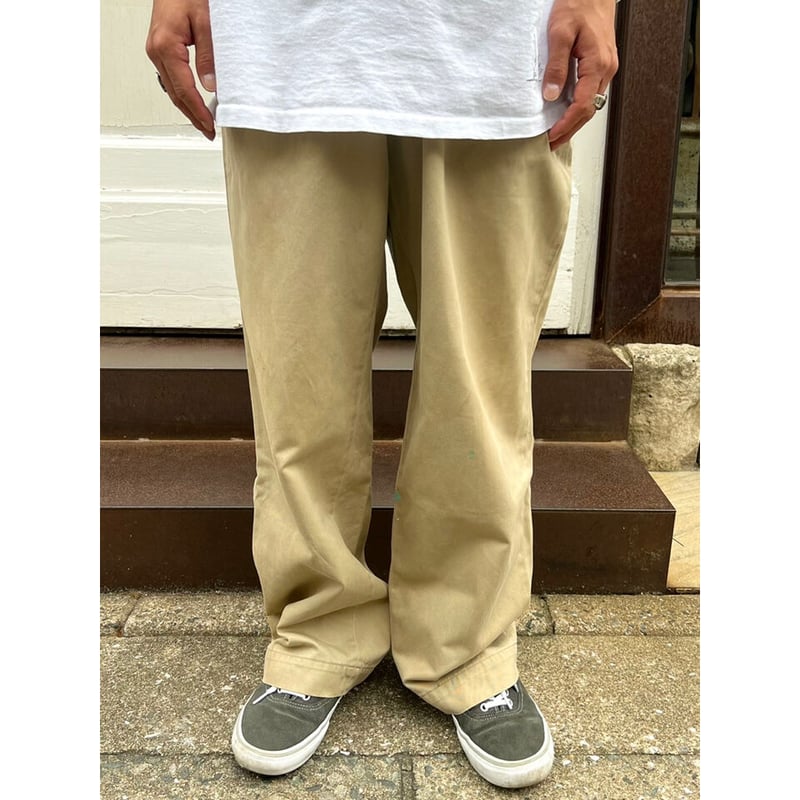 60s US ARMY KHAKI TROUSERS Size W34L31→W32L30 |