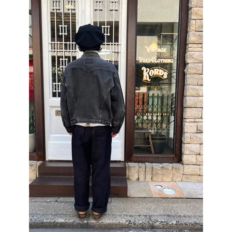 90s Levi's 75525-0260 BLACK DENIM JACKET MADE I