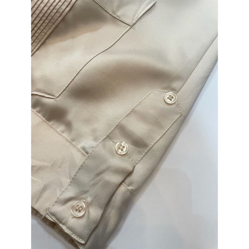 90s Chic Elegant OPEN COLLAR CUBA SHIRT Size XL