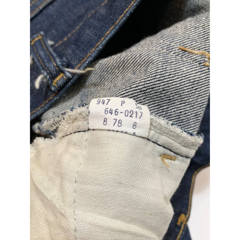 Levi's 646 ベルボトム デニム small E 70's Levi's リーバイス 646 ベルボトム フレアー ラッパ W27インチ