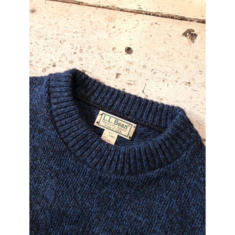 80s スコットランド製 LLBean ミックスカラー ウール ニット ごま塩 80s LLBean MIX SWEATER MADE IN USA 🇺🇸 Size MEN