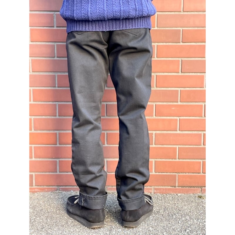 60s STORE BRAND BLACK COTTON TWILL PANTS Size W