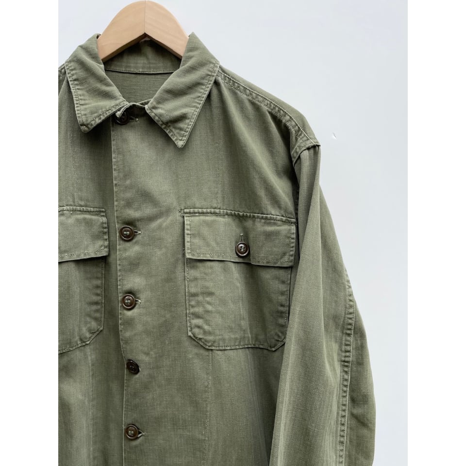 40s〜50s M47 ユーティリティシャツ 移行期 HBT ヘリンボーン 40年代 40s 50年代 50s アメリカ軍 米軍 ミリタリー カーキ
