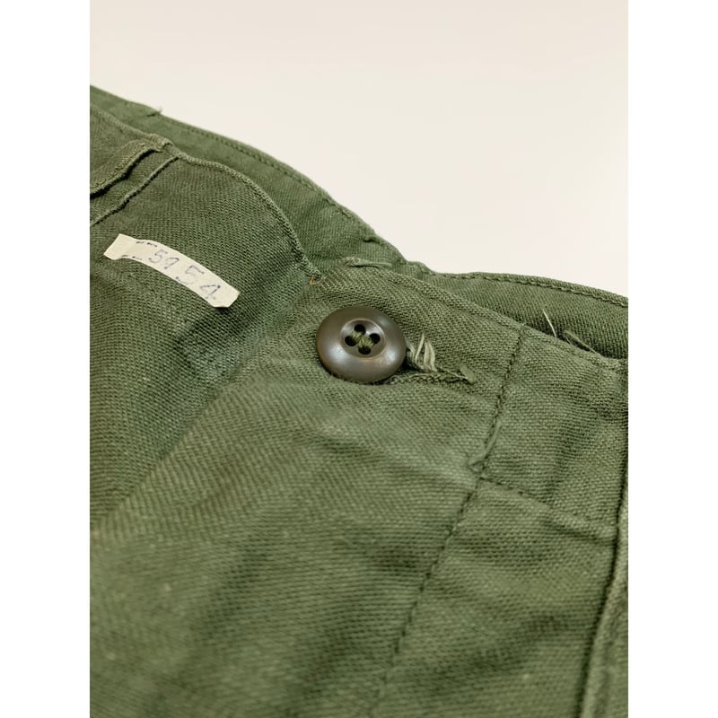 US ARMY ベイカーパンツ 60s コットンサテン OG-107 32×31 60s US ARMY OG-107 COTTON SATEEN BAKER PANTS Si