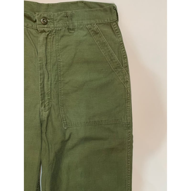 60〜70s US ARMY OG-107 COTTON SATEEN BAKER PANTS
