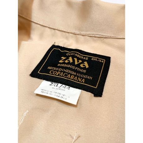 90s ZAVA OPEN COLLAR CUBA SHIRT Size XXL