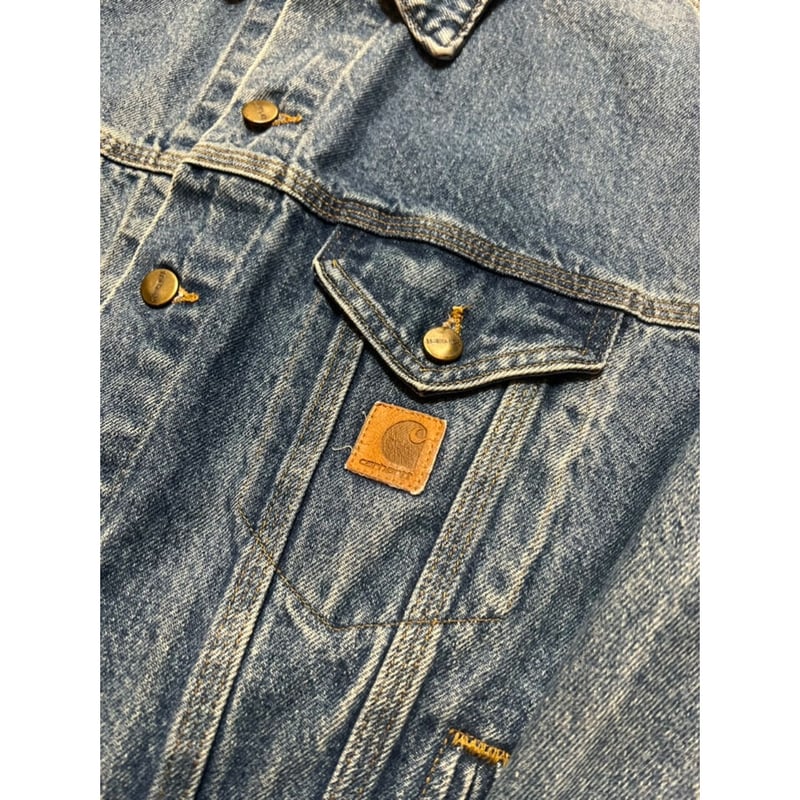 90s carhartt DENIM TRACKER JACKET MADE IN USA 🇺