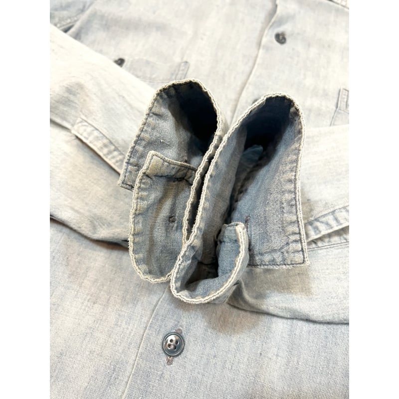 50s US NAVY CHAMBRAY SHIRT Size 16 1/2 | KORDS