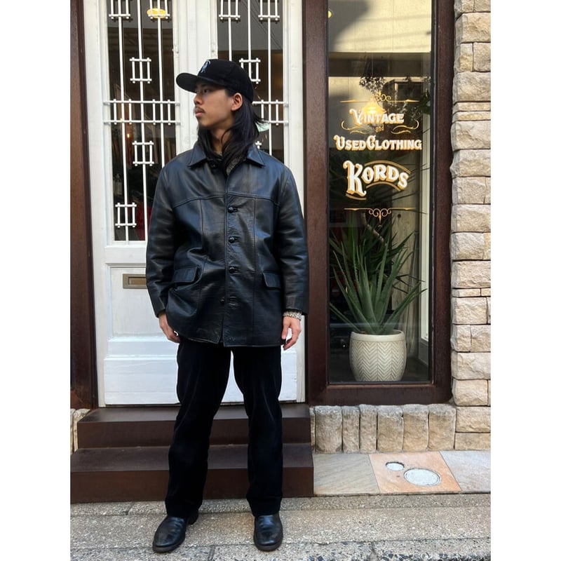 80s ARROW LEATHER CARCOAT Size L | KORDS 80s ARROW LEATHER CARCOAT Size L | KORDS