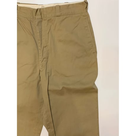 60s US ARMY KHAKI TROUSERS Size W36L33→W33L29