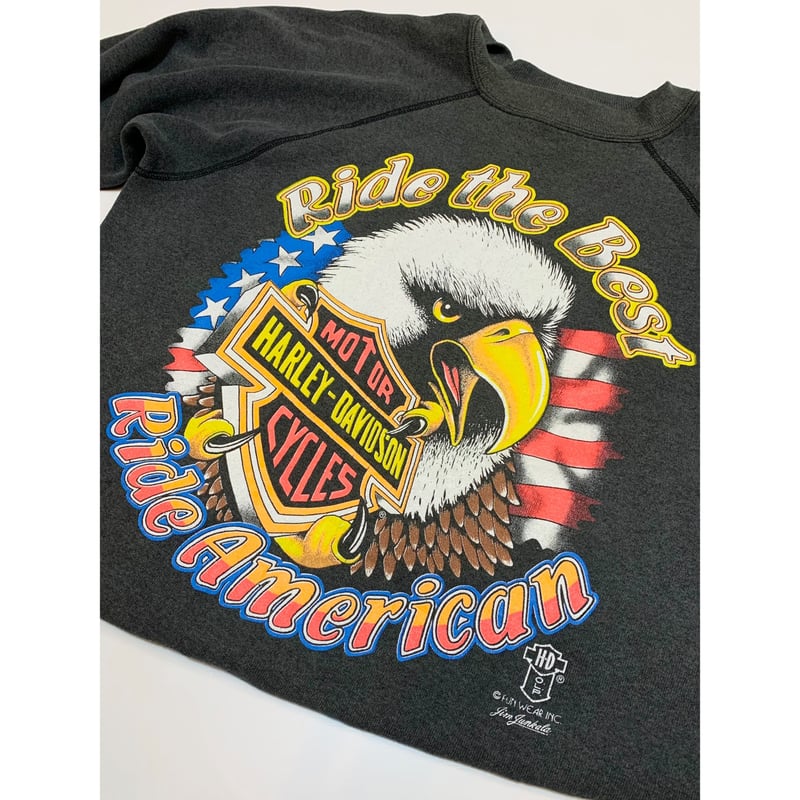 80s Harley-Davidson スウェット ラグラン 80s Harley-Davidson SWEAT Size L | KORDS