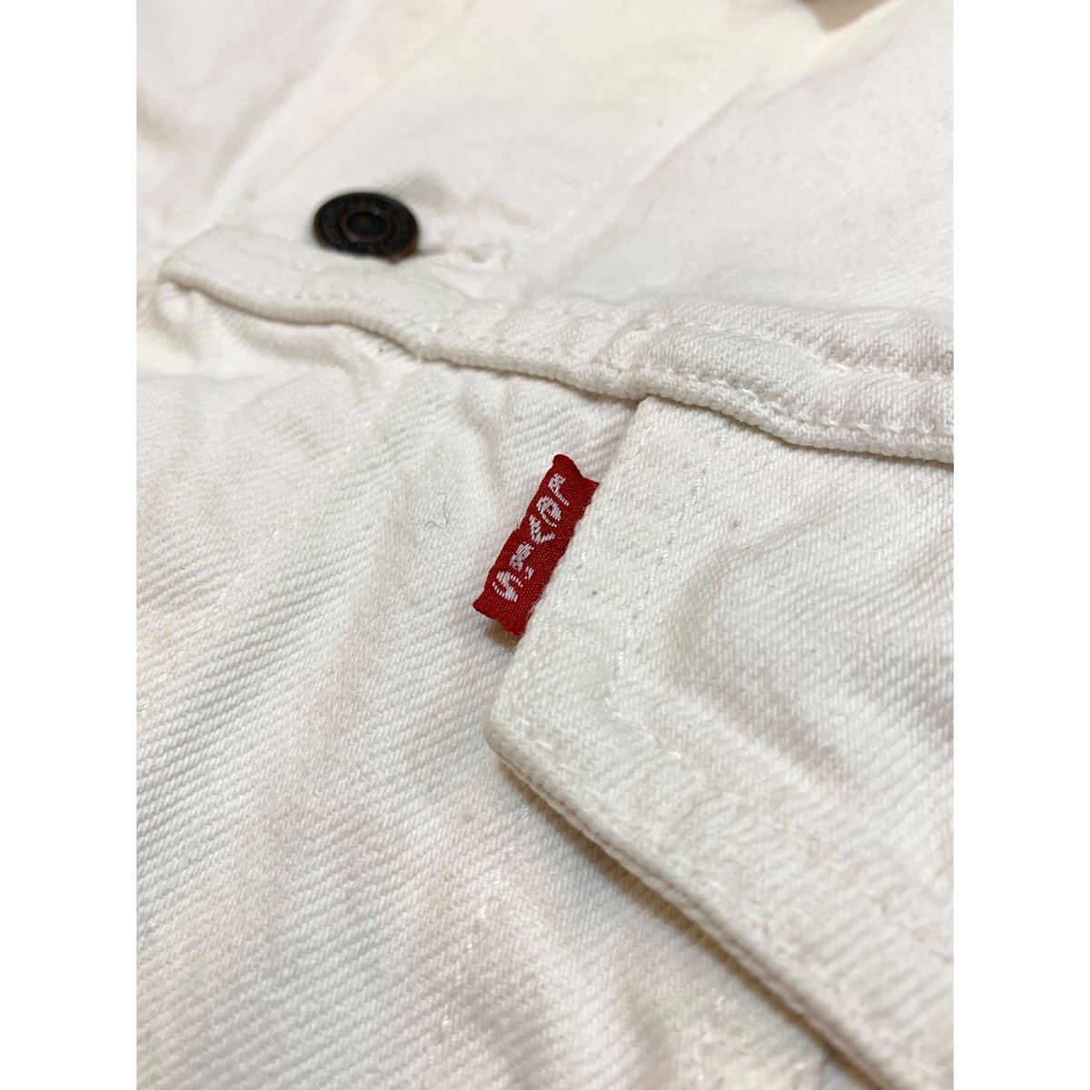 90s Levi's 70503 WHITE DENIM JACKET Size XL | K