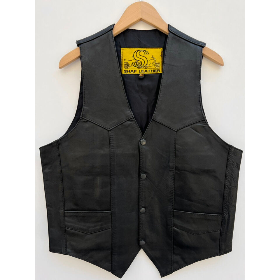 SHAF LEATHER COLLECTIONS ブラック　レザーベスト　44 original