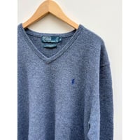 90s Ralph Lauren LAMBS WOOL VNECK SWEATER Size XL