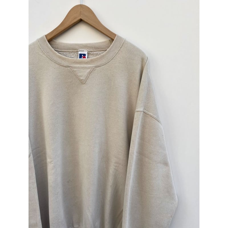 90S RUSSELL ATHLETIC PLAIN SWEAT ラッセル　L 90s~00s RUSSELL ATHLETIC Plain Sweatshirt 黄 XL ラッセル