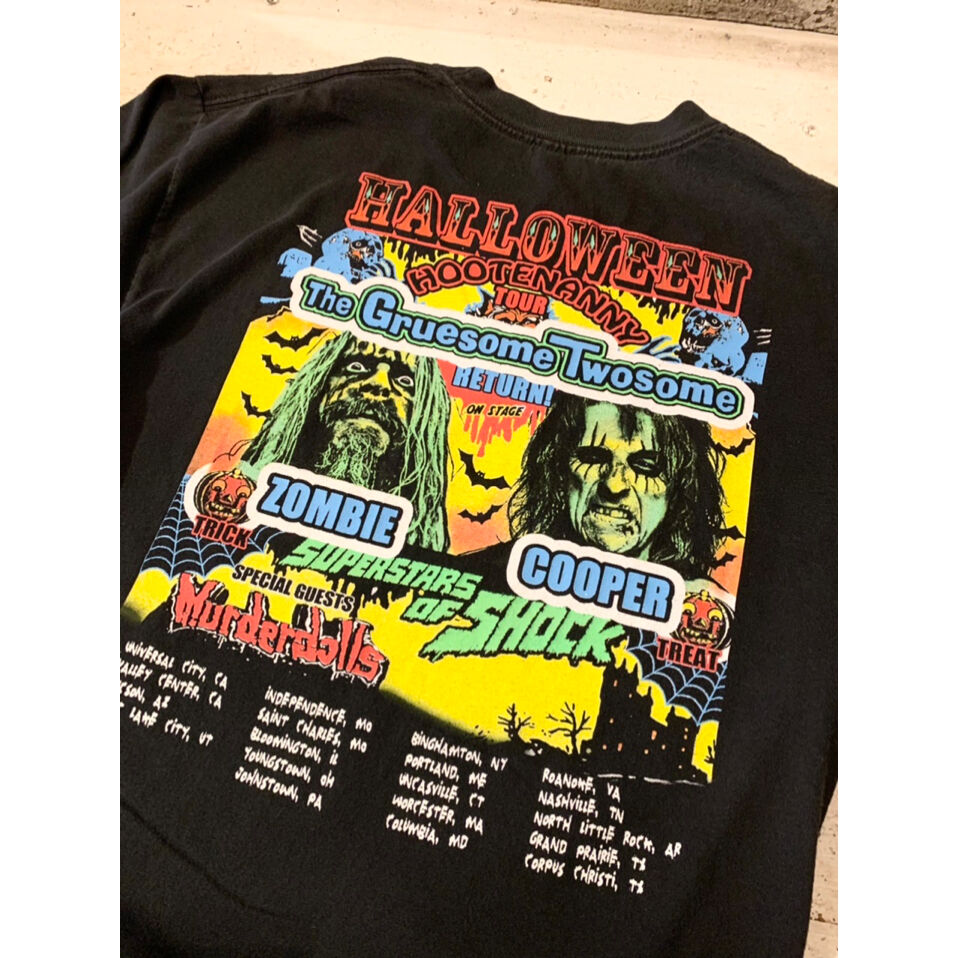 ✮Tシャツ バンドTシャツ ロブ・ゾンビ×アリス・クーパー フェード感