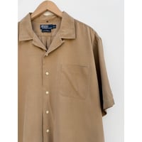 90s Ralph Lauren "CALDWELL" S/S OPEN COLLAR SHIRT Size XL