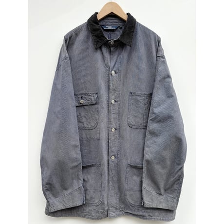 80s Ralph Lauren "PIN HICKORY" COVERALL MADE IN USA 🇺🇸 Size L
