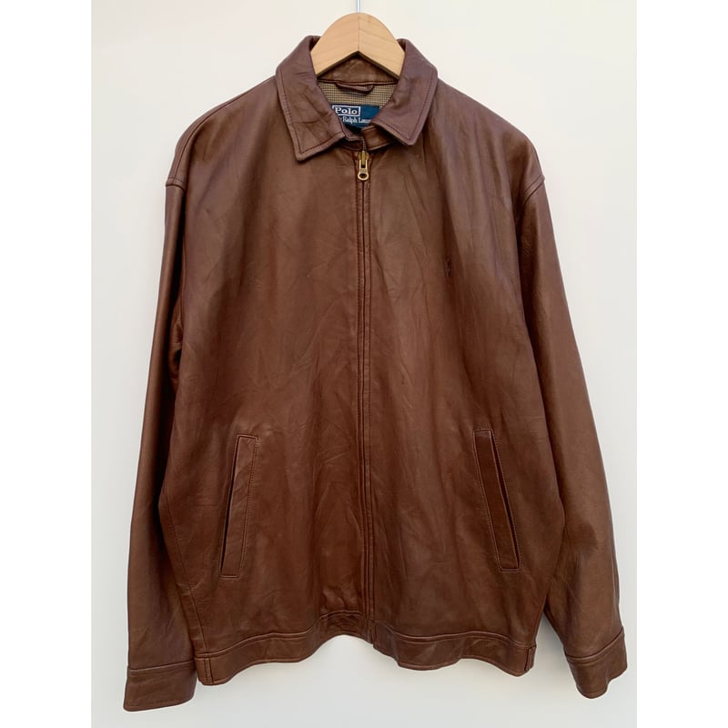 90s Ralph Lauren LEATHER JACKET Size S | KORDS