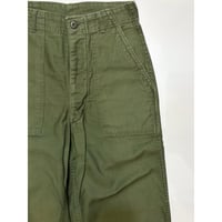 60s US ARMY OG-107 COTTON SATEEN BAKER PANTS Size W30L33→W29L31