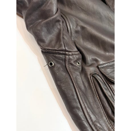 80s BANANA REPUBLIC "A-2 TYPE" LEATHER JACKET Size 42